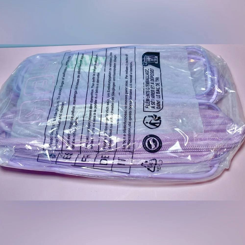 BAGSMART Clear Toiletry Bags - TSA Approved Travel‎ Makeup Cosmetic Pouches, 2